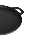 Kit 3 Bifeteira Ferro Fundido Lisa Redonda Alça Ferro 30cm