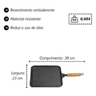 Kit 3 Bifeteiras Antiaderente Lisa 23x23cm E 3 Espátulas