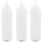 Kit 3 Bisnagas Plásticas 1l Flexíveis Weck Para Molhos Caldas