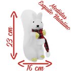 Kit 3 Bonecos De Natal Enfeite Esquilo Felpudo Natalino 23cm