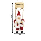 Kit 3 Bonecos Papai Noel Na Gangorra Rústico Decorado Mix Ver