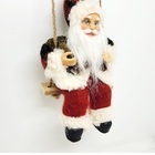 Kit 3 Bonecos Papai Noel Na Gangorra Rústico Decorado Mix Ver