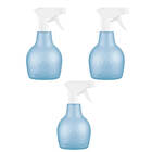 Kit 3 Borrifador De Água Pulverizador Manual 350 Ml Azul Sanr