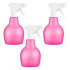 Kit 3 Borrifador De Água Pulverizador Manual 350 Ml Rosa Sanr