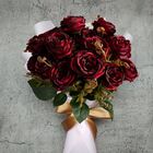 Kit 3 Buquês De Rosas Vermelhas Artificiais Decoração Românti