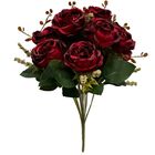 Kit 3 Buquês De Rosas Vermelhas Artificiais Decoração Românti