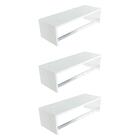 Kit 3 Cabideiros De Parede Arara Para Roupas Com Prateleira O