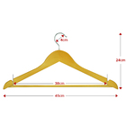 Kit 3 Cabides De Madeira Adulto Camisa Calça Gancho Metal