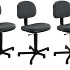 Kit 3 Cadeira Costureira Nr17 Preta