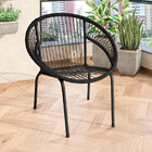 Kit 3 Cadeira De Área Eclipse Tramado Fibra Sintética E Aço