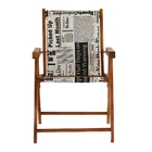 Kit 3 Cadeira Praia Dobrável Madeira Envernizada-jornal