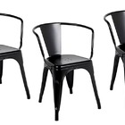 Kit 3 Cadeira Tolix Empilhavel Industrial Retro Restaurante R