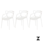 Kit 3 Cadeiras Allegra Branca