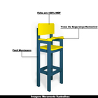 Kit 3 Cadeiras Alta Refeição Infantil Criança Restaurante Lan