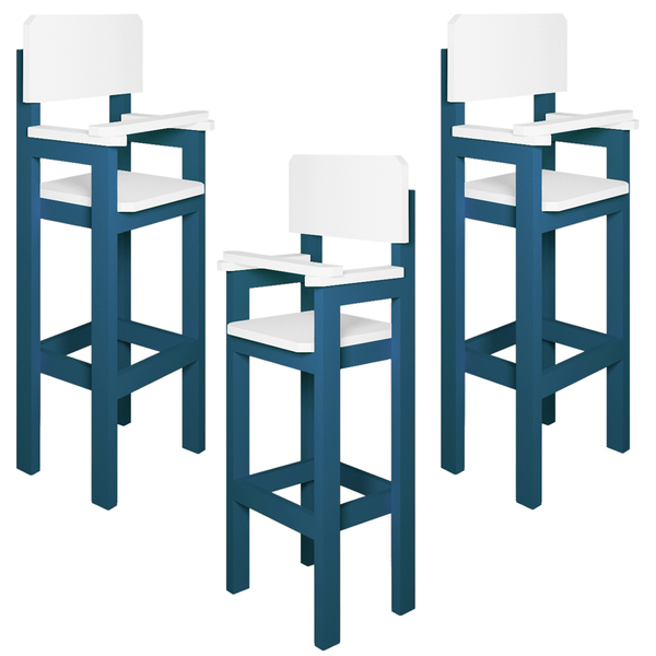Kit 3 Cadeiras Alta Refeição Infantil Criança Restaurante Lan