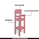 Kit 3 Cadeiras Alta Refeição Infantil Criança Restaurante Lan