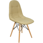Kit 3 Cadeiras Charles Eames Botonê Eiffel Wood Estofada Cour
