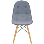 Kit 3 Cadeiras Charles Eames Botonê Eiffel Wood Estofada Cour