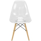 Kit 3 Cadeiras Charles Eames Cristal Eiffel Wood Designer Tra