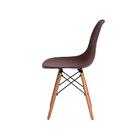 Kit 3 Cadeiras Charles Eames Eiffel Marrom Base Madeira Sala