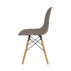 Kit 3 Cadeiras Charles Eames Eiffel Nude Base Madeira