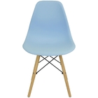 Kit 3 Cadeiras Charles Eames Eiffel Wood Design - Azul Claro