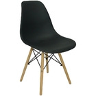 Kit 3 Cadeiras Charles Eames Eiffel Wood Design - Preta