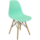 Kit 3 Cadeiras Charles Eames Eiffel Wood Design - Verde Claro