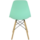 Kit 3 Cadeiras Charles Eames Eiffel Wood Design - Verde Claro