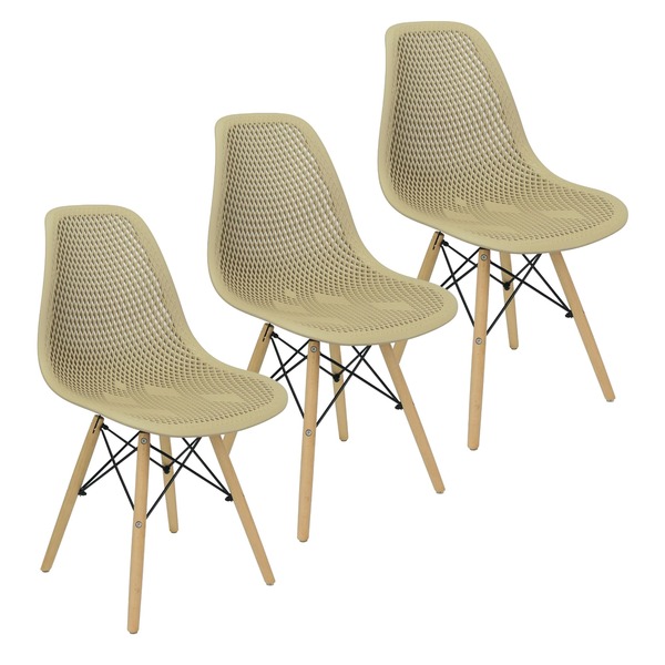 Kit 3 Cadeiras Colmeia Furadinha Heloisa Eloá Charles Eames E