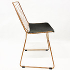 Kit 3 Cadeiras Cozinha Bertoia Retrô Cor Rosé Fosco Assento P