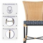 Kit 3 Cadeiras Cozinha Sala De Jantar Varanda Em Alumínio E E