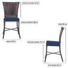 Kit 3 Cadeiras Cozinha Sala De Jantar Varanda Em Alumínio E E