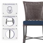 Kit 3 Cadeiras Cozinha Sala De Jantar Varanda Em Alumínio E E