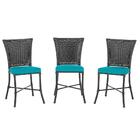 Kit 3 Cadeiras Cozinha Sala De Jantar Varanda Em Alumínio E E