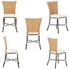 Kit 3 Cadeiras Cozinha Sala De Jantar Varanda Em Alumínio E E