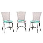 Kit 3 Cadeiras Cozinha Sala De Jantar Varanda Em Alumínio E E