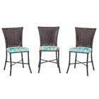 Kit 3 Cadeiras Cozinha Sala De Jantar Varanda Em Alumínio E E