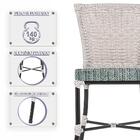 Kit 3 Cadeiras Cozinha Sala De Jantar Varanda Em Alumínio E E