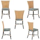 Kit 3 Cadeiras Cozinha Sala De Jantar Varanda Em Alumínio E E