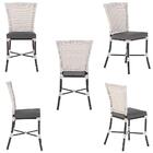 Kit 3 Cadeiras Cozinha Sala De Jantar Varanda Em Alumínio E E