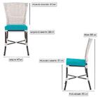 Kit 3 Cadeiras Cozinha Sala De Jantar Varanda Em Alumínio E E