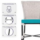 Kit 3 Cadeiras Cozinha Sala De Jantar Varanda Em Alumínio E E