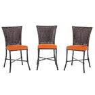 Kit 3 Cadeiras Cozinha Sala De Jantar Varanda Em Alumínio E E