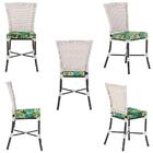 Kit 3 Cadeiras Cozinha Sala De Jantar Varanda Em Alumínio E E