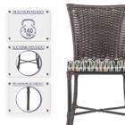 Kit 3 Cadeiras Cozinha Sala De Jantar Varanda Em Alumínio E E