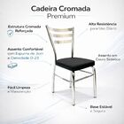 Kit 3 Cadeiras De Cozinha Com Reforço Cromada Assento Grosso