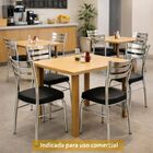 Kit 3 Cadeiras De Cozinha Com Reforço Cromada Assento Grosso