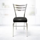 Kit 3 Cadeiras De Cozinha Com Reforço Cromada Assento Grosso