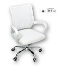 Kit 3 Cadeiras De Escritório Begonia Mesh Ergonômico Branco